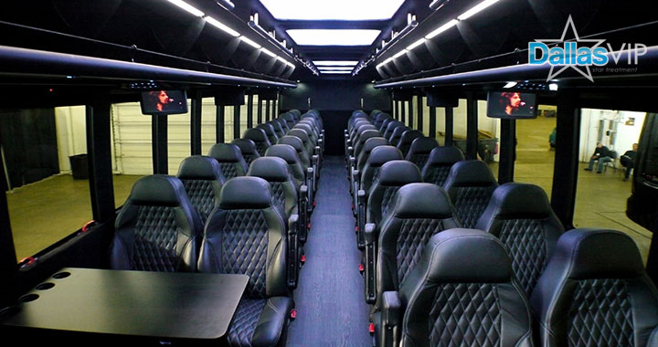Luxury Dallas limo bus