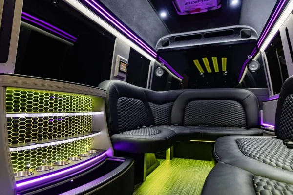 Sprinter Limousine - Interior detail - Dallas VIP Transportation