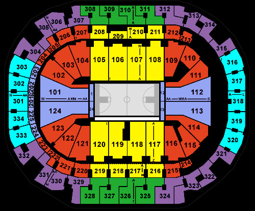 Dallas mavericks Seating chart