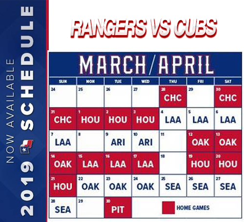 Texas Rangers Schedule